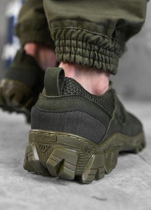 Чоловічі тактичні кросівки олива з натуральної шкіри, військов...9 фото