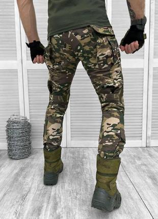 Штани зсу мультикам тактичні брюки з наколінниками flashlight ...6 фото