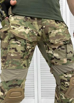 Штани зсу мультикам тактичні брюки з наколінниками літні2 фото