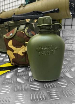 Армійська фляга для води тактична на 1 літр із чохлом пластико...2 фото