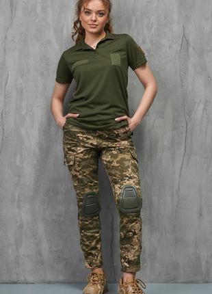 Жіночі військові штани камуфляжні штани жіночі тактичні з нако...2 фото