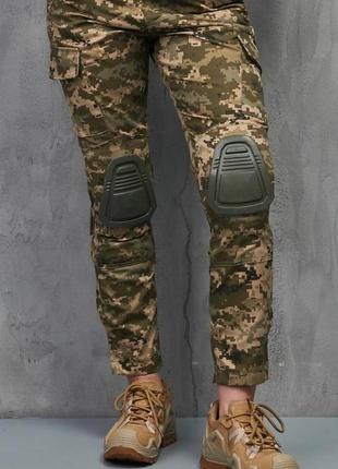 Жіночі військові штани камуфляжні штани жіночі тактичні з нако...5 фото