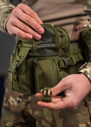 Тактична сумка на пояс поясна сумка армійська олива2 фото