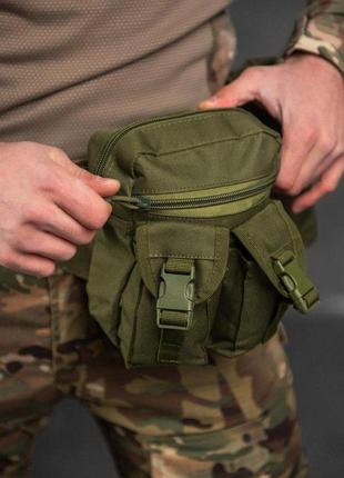 Тактична сумка на пояс поясна сумка армійська олива4 фото