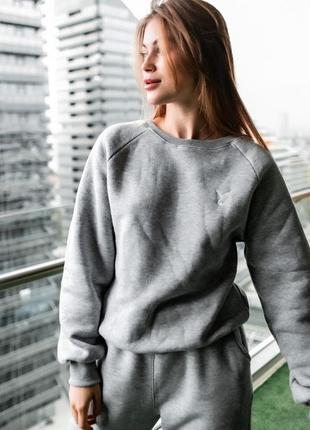 Жіночий світшот тепла кофта стильна толстовка турецька трьохни...