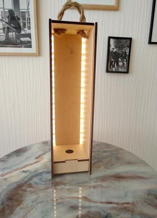 Коробка-світильник для алкоголю3 фото