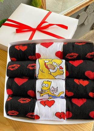 Набір чоловічих шкарпеток у подарунковій коробці 12 пар білі т...3 фото