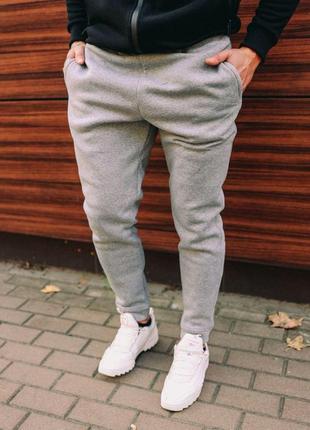 Чоловічі спортивні штани на флісі джоггери теплі зимові трьохн...5 фото