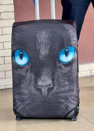 Чохол для валізи дайвінг з принтом кіт