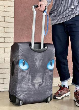 Чохол для валізи дайвінг з принтом кіт2 фото