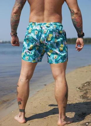 Короткі чоловічі шорти пляжні для купання та плавання з принто...3 фото