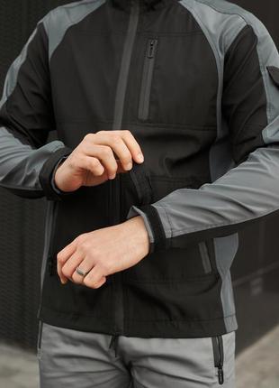 Чоловіча куртка soft shell спортивна софтшелл демісезонна soft...4 фото