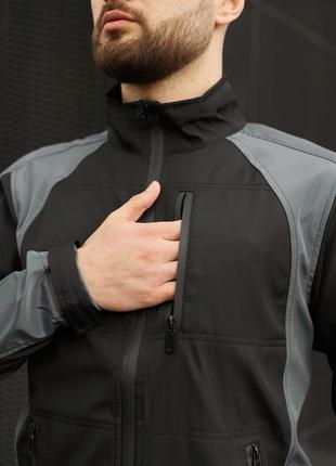 Чоловіча куртка soft shell спортивна софтшелл демісезонна soft...9 фото