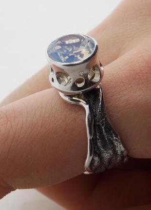 Серебряное кольцо с опалом.8 фото