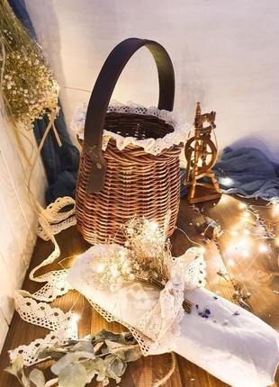 Плетеная сумочка - корзинка женская сумка плетеная сумка7 фото