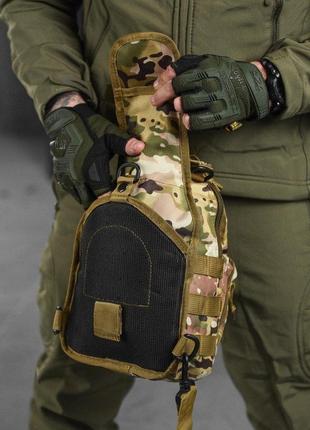 Тактична сумка на пояс мультикам поясна сумка нагрудна армійська8 фото
