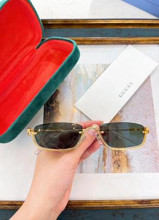 Окуляри в стилі gucci в срібній золотій оправі 1278s