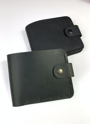 Чоловічий шкіряний гаманець біфолд для карток і купюр зі шкіри...4 фото