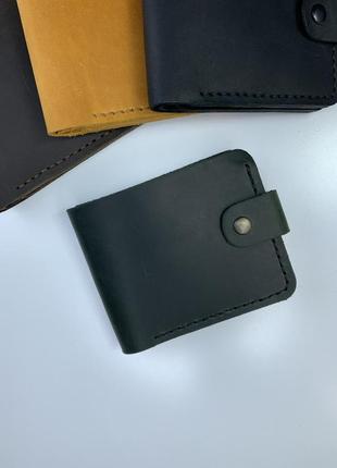 Чоловічий шкіряний гаманець біфолд для карток і купюр зі шкіри...6 фото