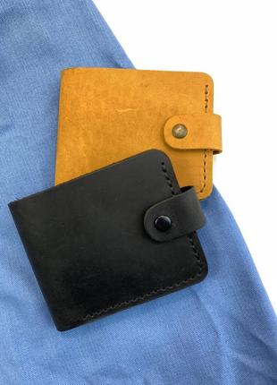 Чоловічий шкіряний гаманець біфолд для карток і купюр зі шкіри...9 фото