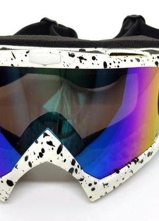Лижна маска /гірськолижні окуляри захист uv400 лижна окуляри вело мото v66 фото