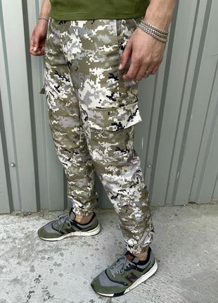 Чоловічі тактичні штани зсу, літні військові штани карго з киш...4 фото