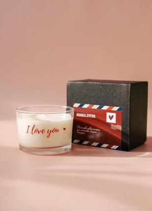 Соевая свеча-открытка i love you5 фото