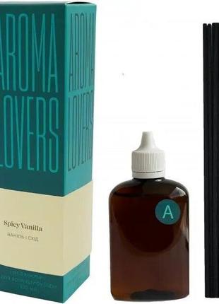 Наповнювач для аромадифузору aromalovers ваніль та схід 100 мл + палички