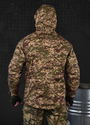 Тактична куртка весняна софтшелл армійська з капюшоном мультикам6 фото