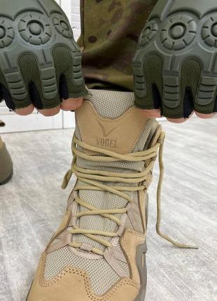 Чоловічі тактичні черевики військові бежеві на зиму, армійські...4 фото