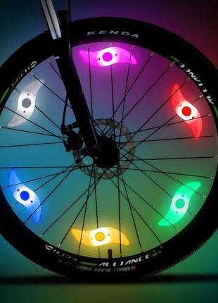 Led вело габарит на спицу колеса мигалка моргалка подсветка бабочка