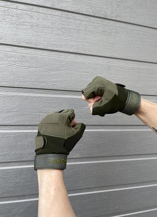Тактичні армійські рукавички зсу без пальців військові відкрит...3 фото
