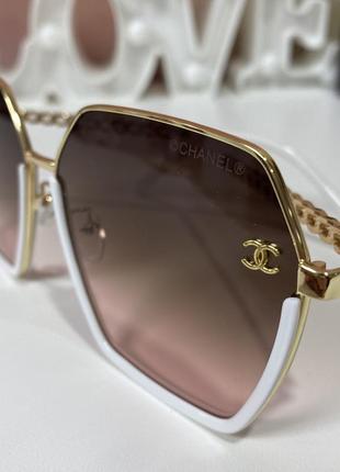 Модні жіночі брендові сонцезахисні окуляри в металевій оправі ...5 фото