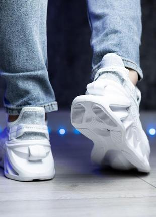 Чоловічі кросівки з тканини, що дихають на піні рейнбол біло сірі5 фото