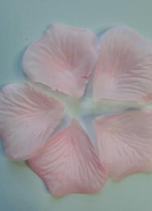 Лепестки роз искусственные розовые для творчества канзаши ободков топиарий3 фото