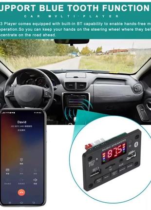 Беспроводной bluetooth 5,0 модуль мр-3, tf-карта/usb/fm. питание 6-14v6 фото