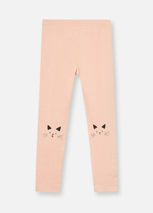 Футболки з принтом "кішка" персиковий