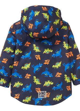 Куртка-вітровка для хлопчика з принтом динозаврів kiki&koko. р...2 фото