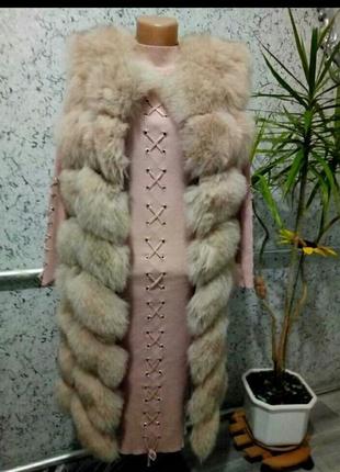 Платье вязаное миди макси.2 фото