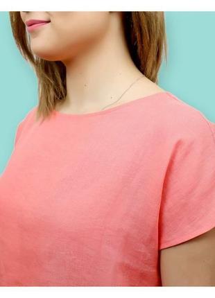 Летняя блузка из льна, индивидуальный пошив4 фото