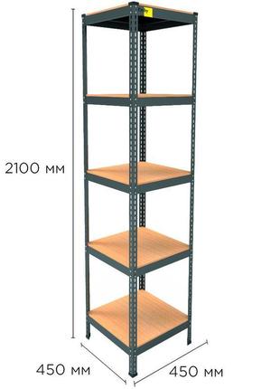 Металевий стелаж mrl-2100 (40x450) чорний