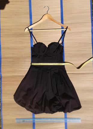 Міні сукня-бюстьє коктейльне чорне by bessini3 фото