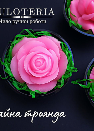 Мило ручної роботи міні-троянда в куполі6 фото