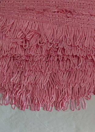 Бахрома декоративна стрічка з китичками  рожевий колір 10грн 1м