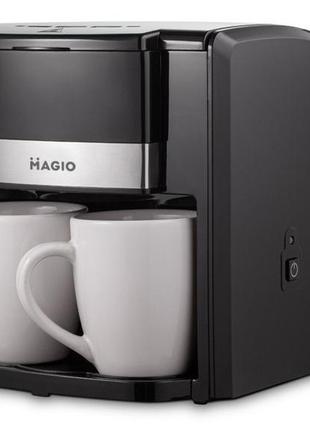 Кофеварка на две кружки magio mg-4502 фото