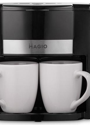 Кофеварка на две кружки magio mg-4501 фото