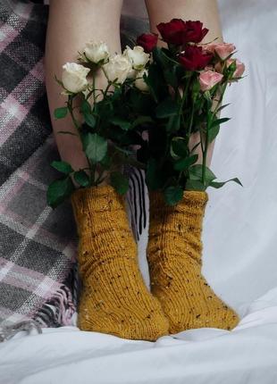 Шерстяні шкарпетки ручної роботи, хендмейд носки