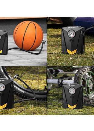 Автомобильный насос-компрессор 12v с фонарем и манометром.компрессор для авто 12v