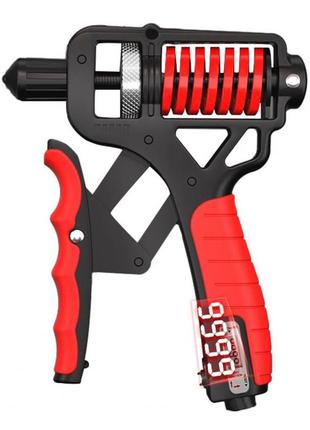 Эспандер кистевой регулируемый красный с черным 5-165кг. эспандеры кистевые для рук со счетчиком нажатий 9999