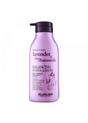 Шампунь для блонду luxliss balancing blonde & silver shampoo д...1 фото